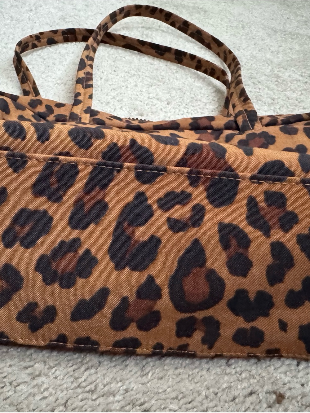 BAGGU Bowler Shoulder Bag - Leopard Print - Picture 4 of 7